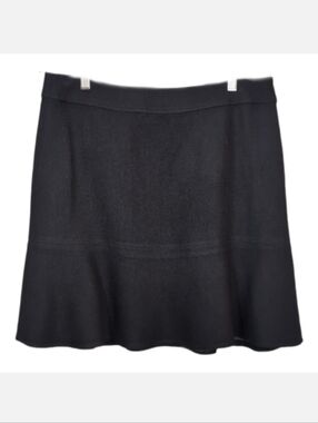 Vintage Y2K GAP Black Wool Skirt Ruffled Flare Hem Trumpet Mermaid Size 12